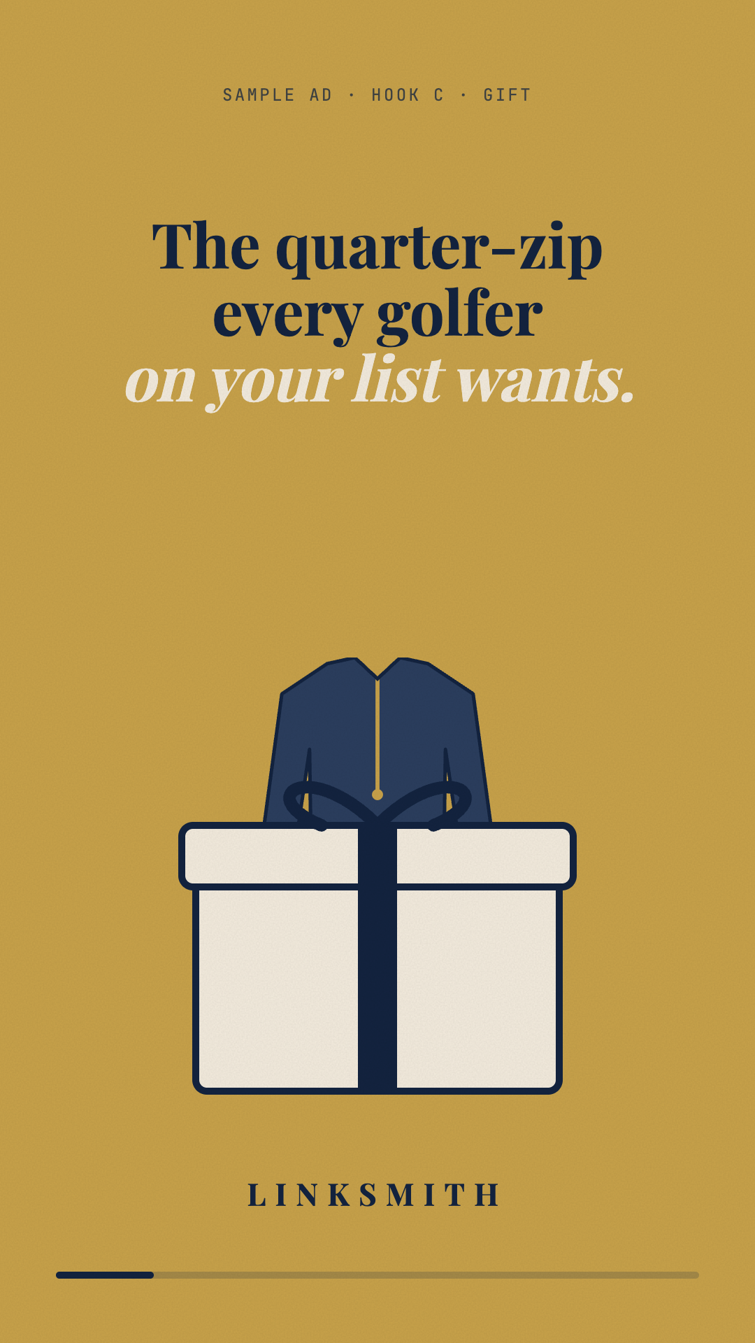 Sample ad opening, Hook C · Gift